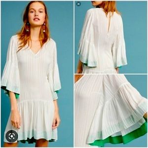 S // Tracy Reese X Anthropologie New Hera Flutter Sleeve Dress